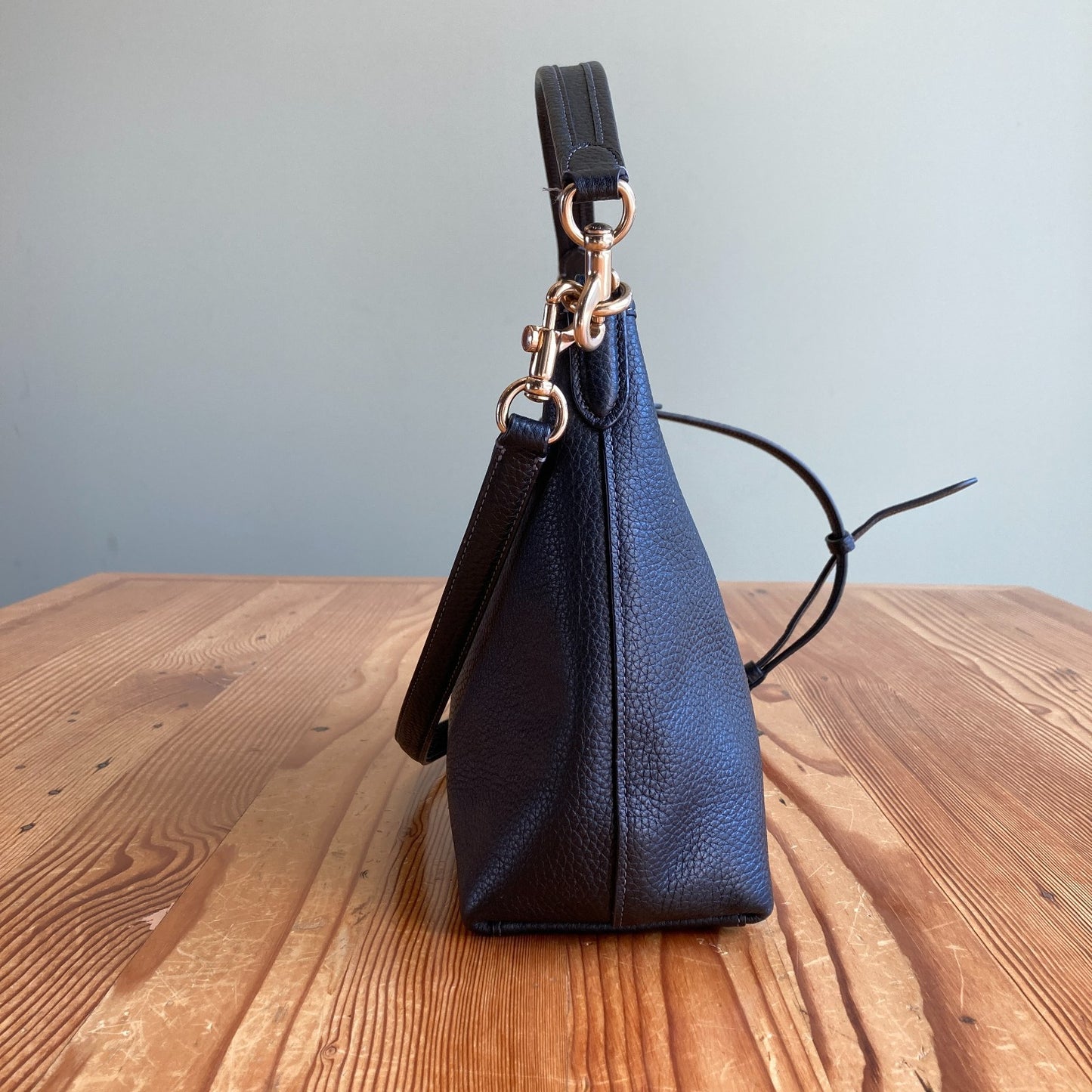 Coach Black Soft Pebbled Leather Laurel Shoulder Bag CR148 Purse - 0311AY