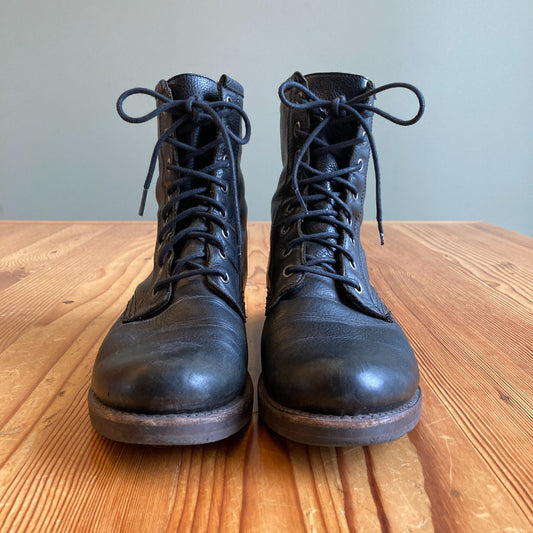 Frye Black Leather Veronica Flex Womens Combat Boots - Size 9 - 0107KA
