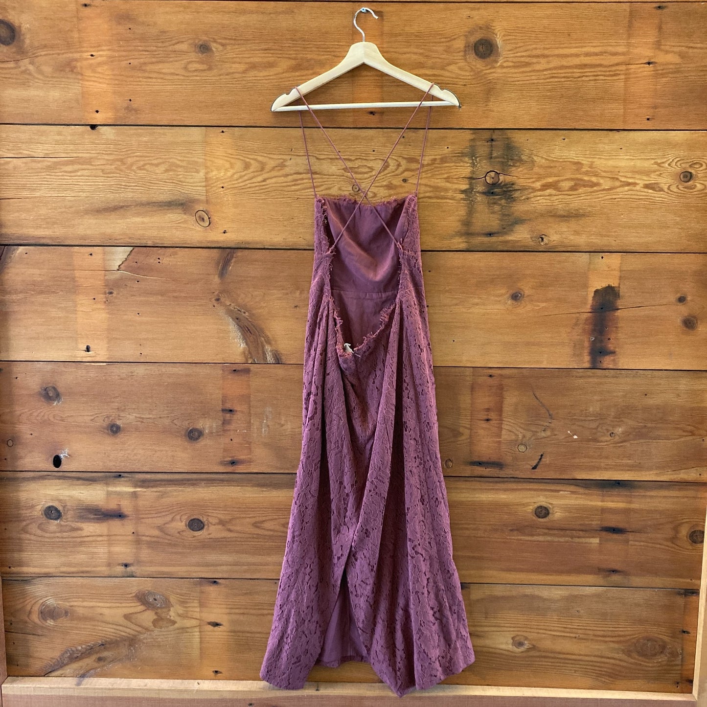 12 - Fame and Partners Rose Pink NEW $100 Lace Low Back Dress 0306CH