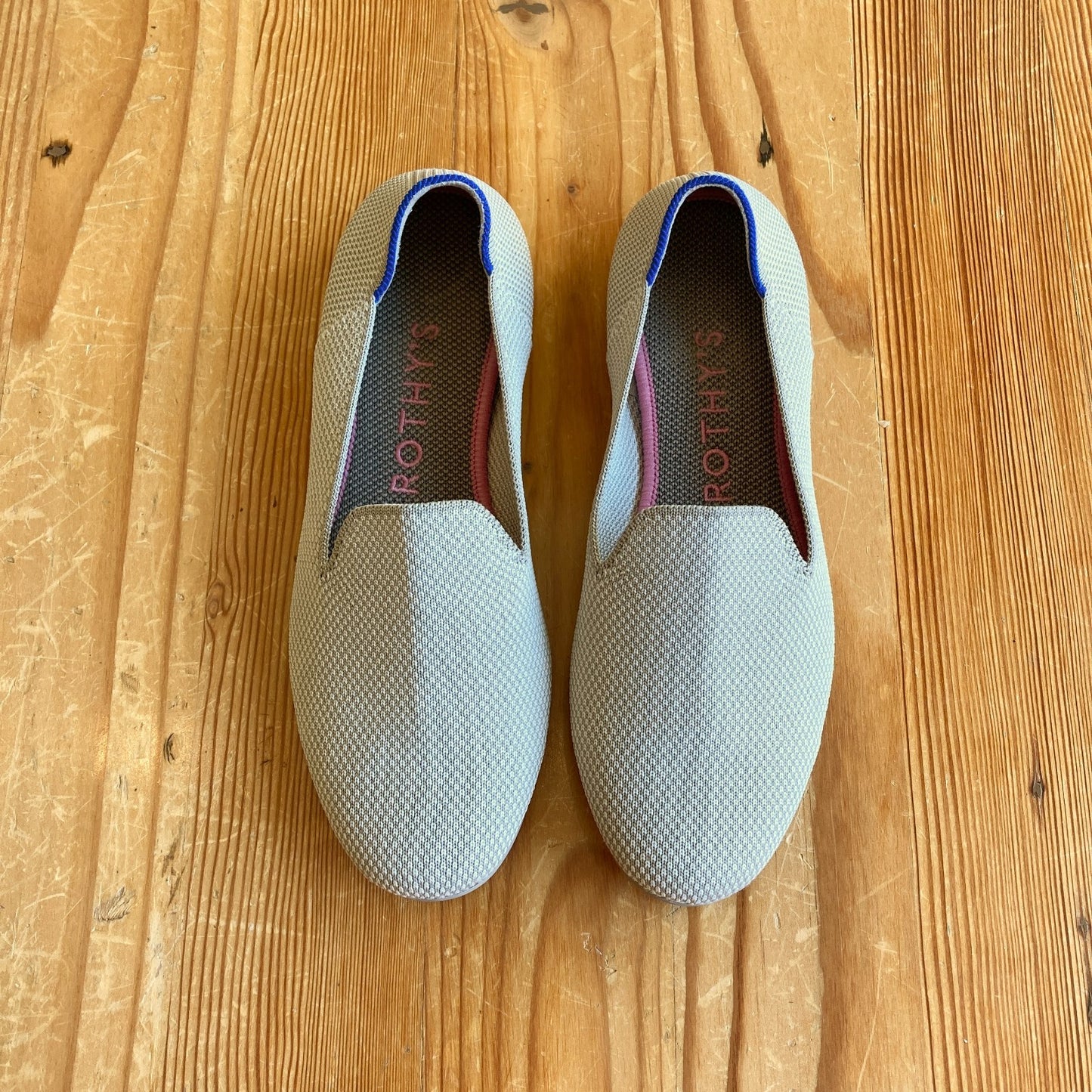 Rothy's Neutral Linen Double Stitch Slip On The Loafer Shoes - Size 7 - 0512MF