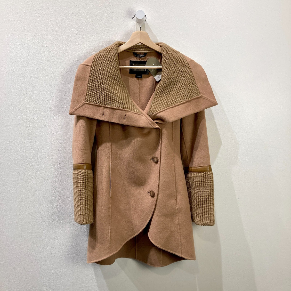 Mackage Camel Fran Wool Blend Shawl Collar Coat - Size XS - 1017SC