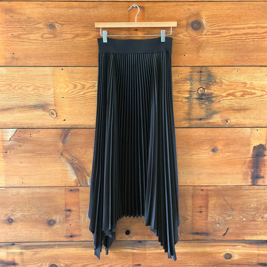 Joseph $515 Black Accordion Plissé Midi Ade Skirt - Size 38 / M - NEW - 4427SC