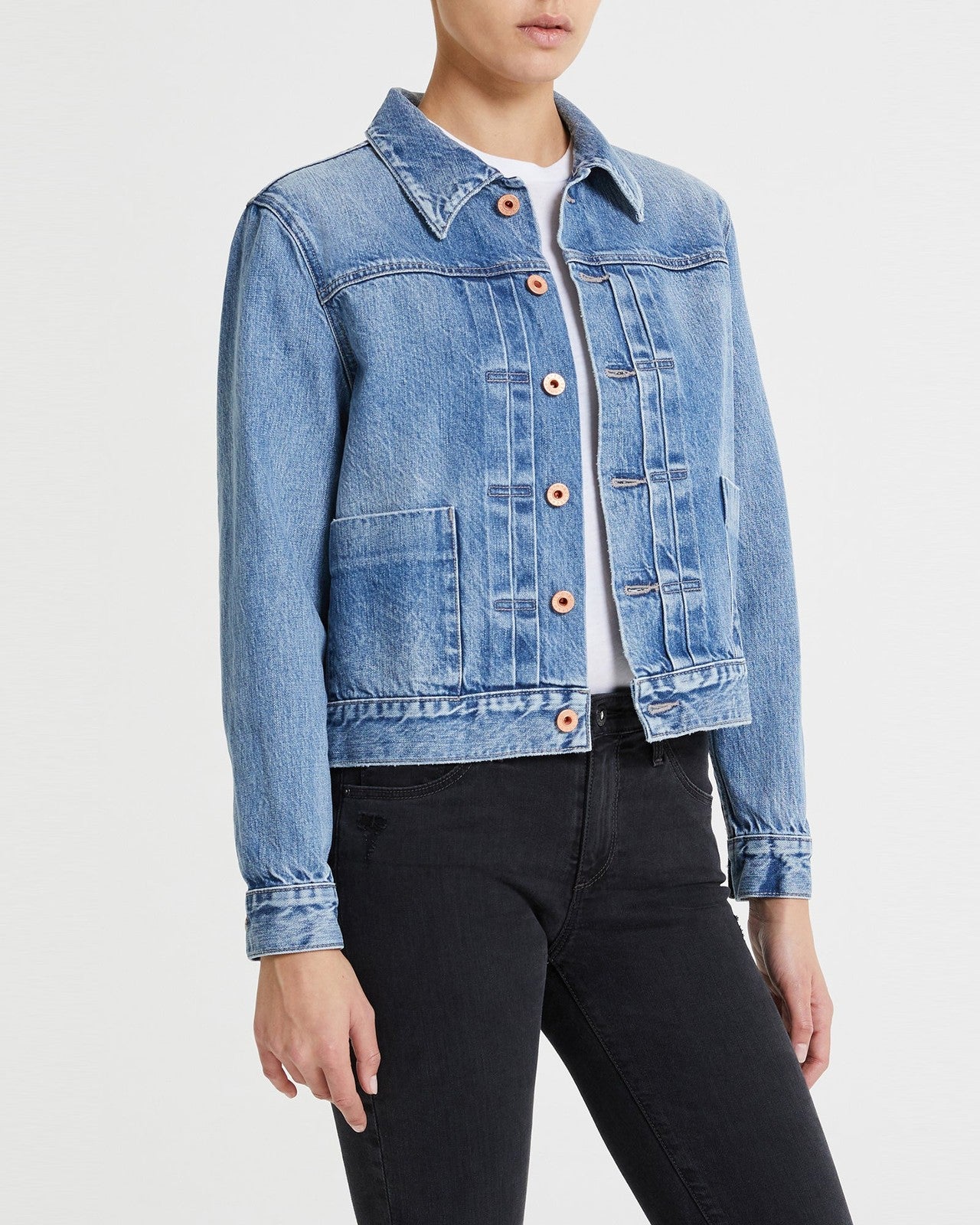 AG Adriano Goldschmied Eliette Button Up Denim Jean Jacket - Size XL - 0531AF