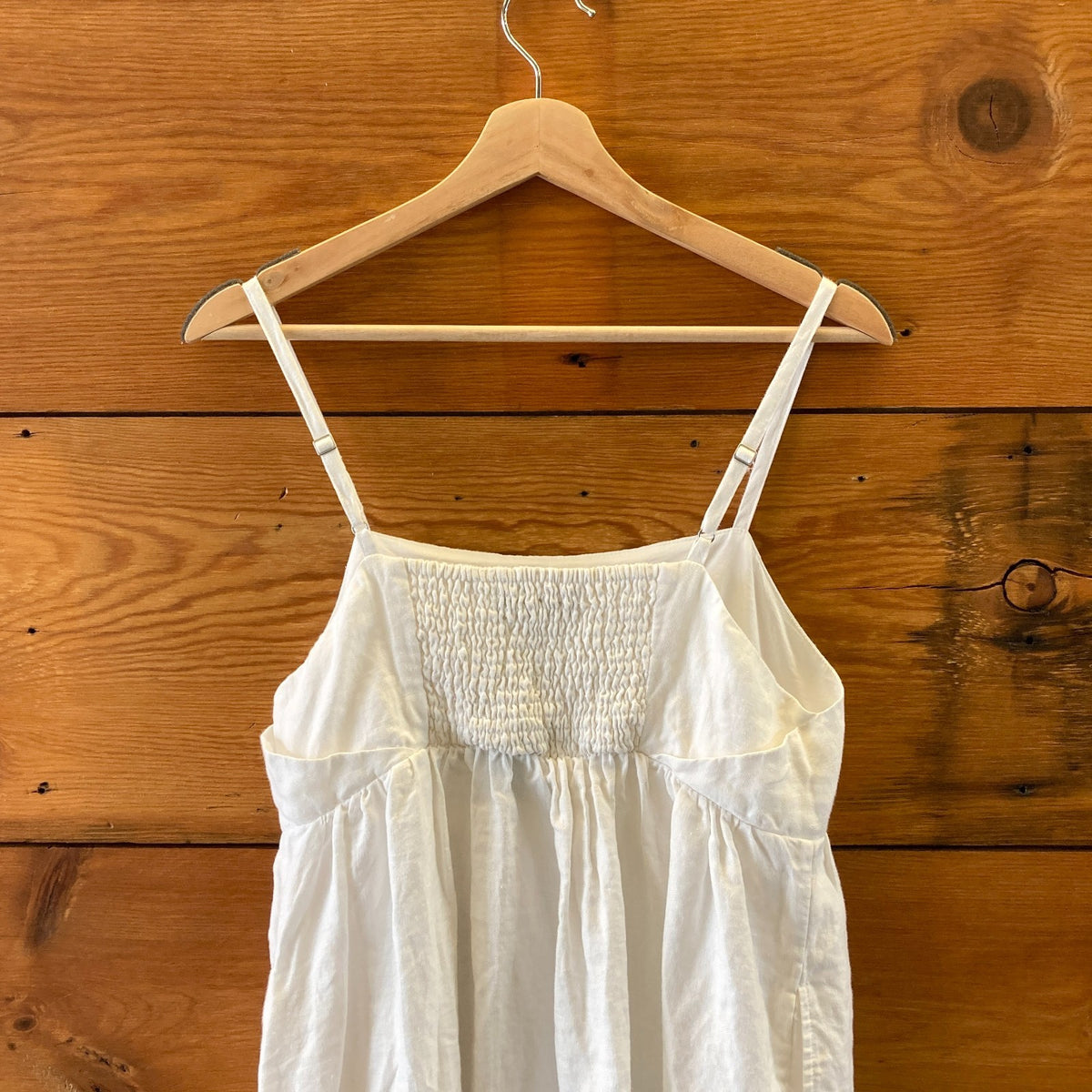 Alex Mill White Linen Sleeveless Midi Length Tiered Dress - Size M - 0131AG