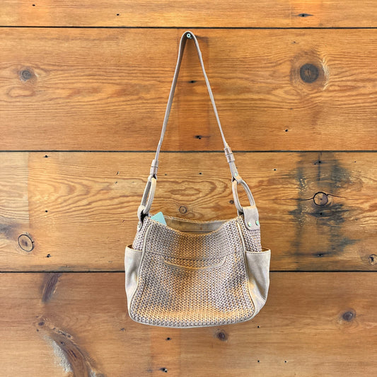 Hobo International Brown Straw Woven Leather Shoulder Purse - 1002MG
