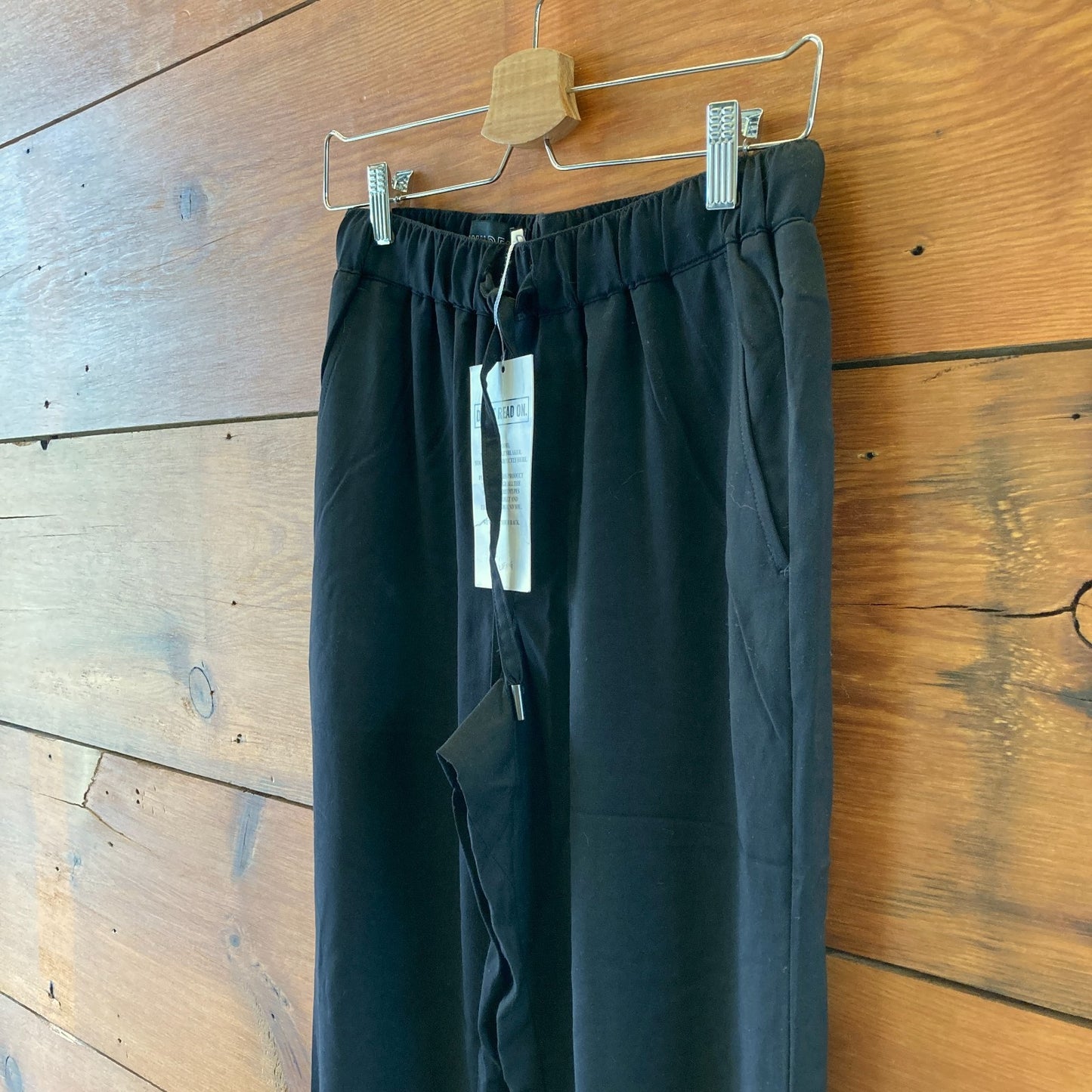 Wildfang NEW Black Empower Drawstring Pants - Size XS - 0125CD