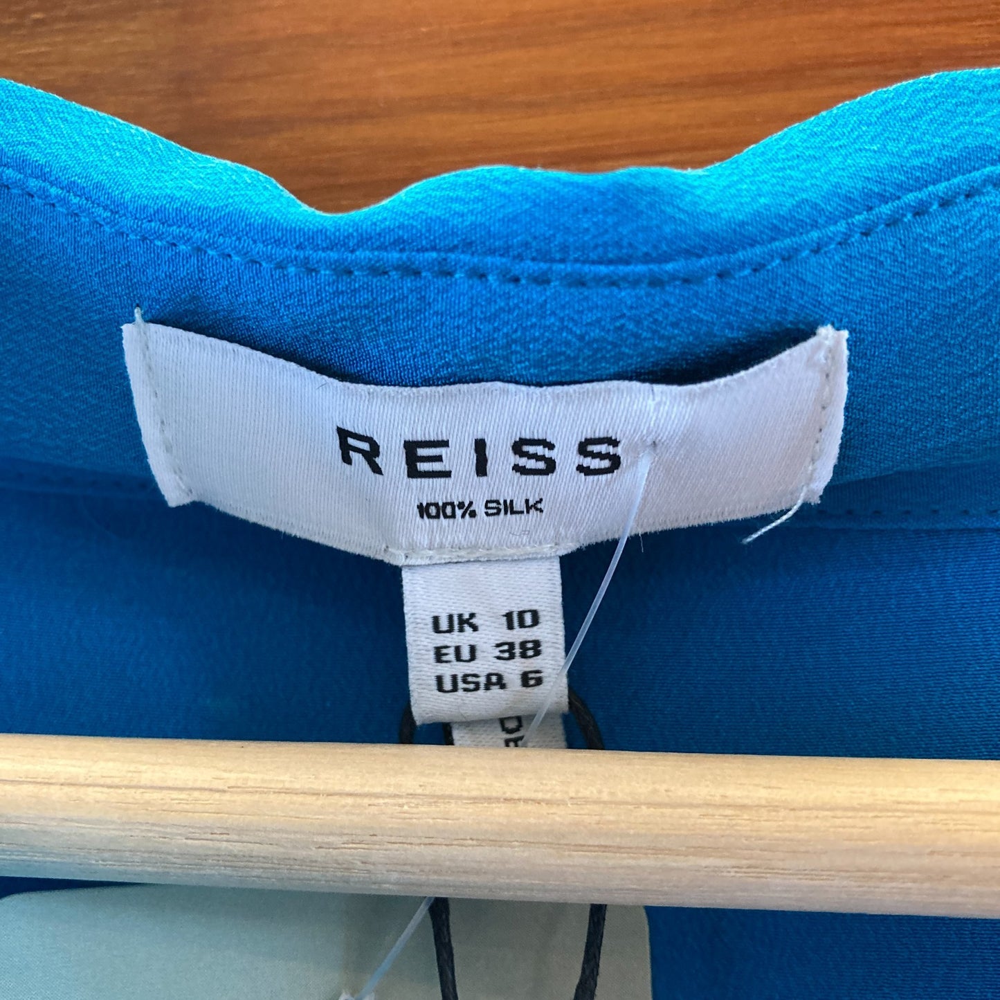 Reiss Cobalt Blue Silky Eden Button Up Tunic Shirt Top - Size 6 - NEW - 1122KP