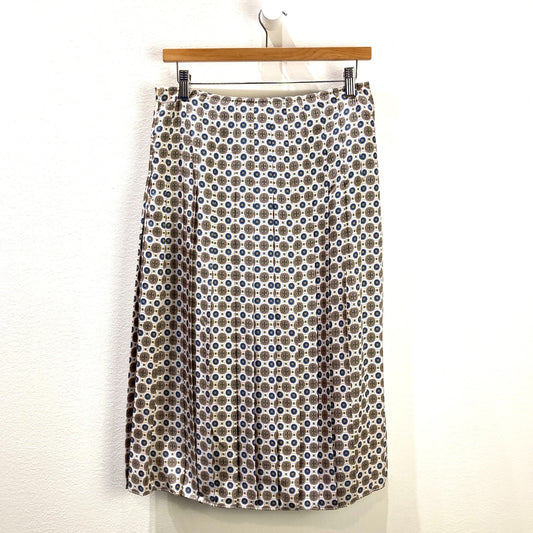Tory Burch $498 Batik Medallion Carmine Pleated Skirt - Size 4 - NEW - 1017SC