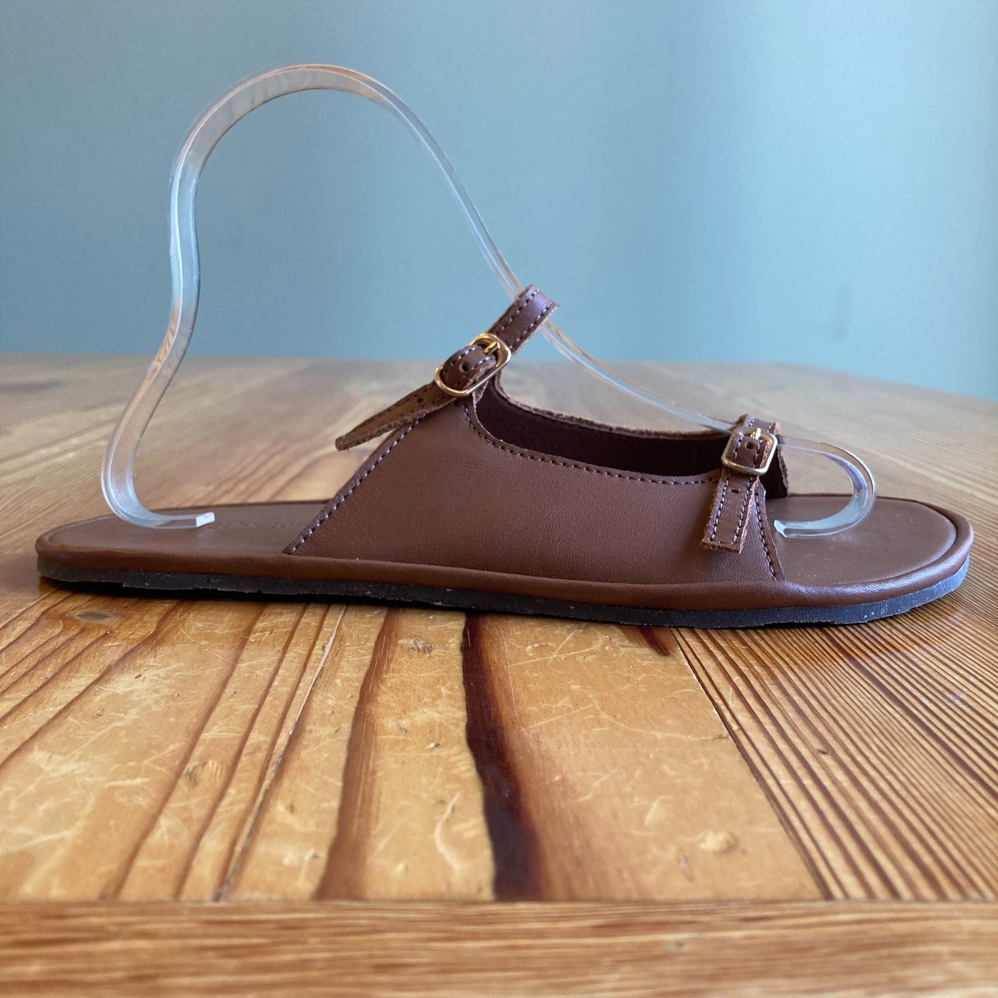 El Naturalista Brown Nappa Leather Bare Sandals NEW w/ Box - Size 38 - 0627LH