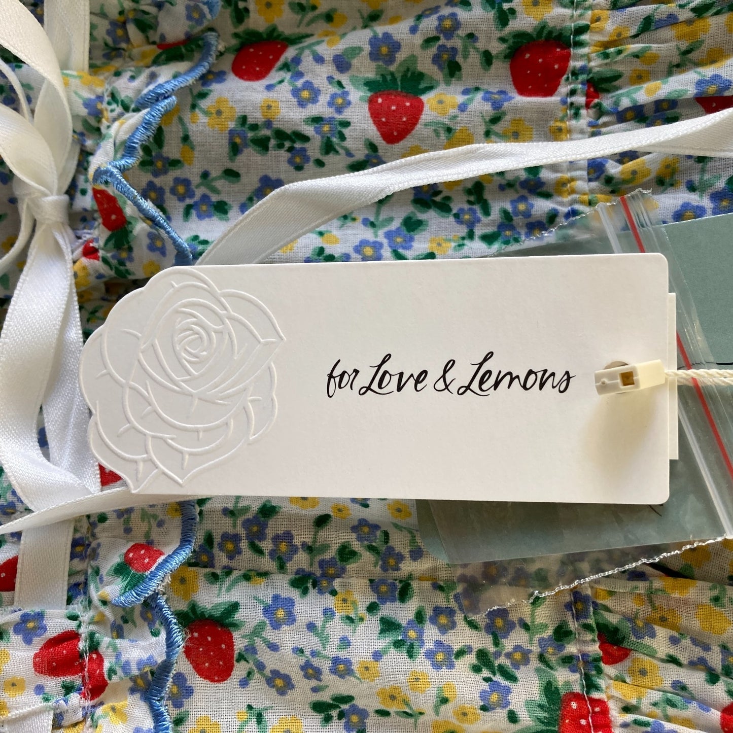 For Love & Lemons Floral Strawberry Print NEW Kiss Dress - Size S - 0313SH
