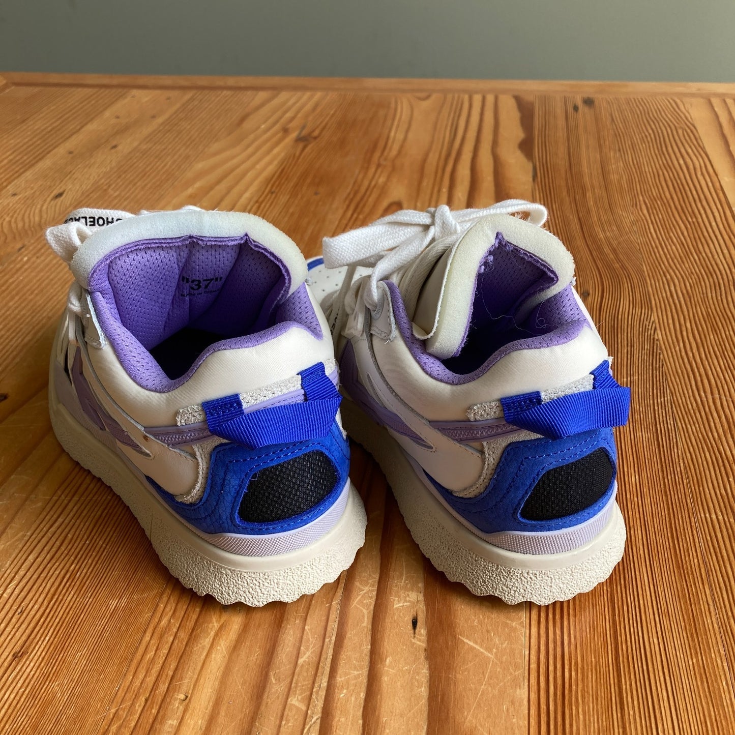 Off White Lilac Blue Mid Sponge Streetwear Sneakers - Size 37 / 6.5 - 7 - 1120CB