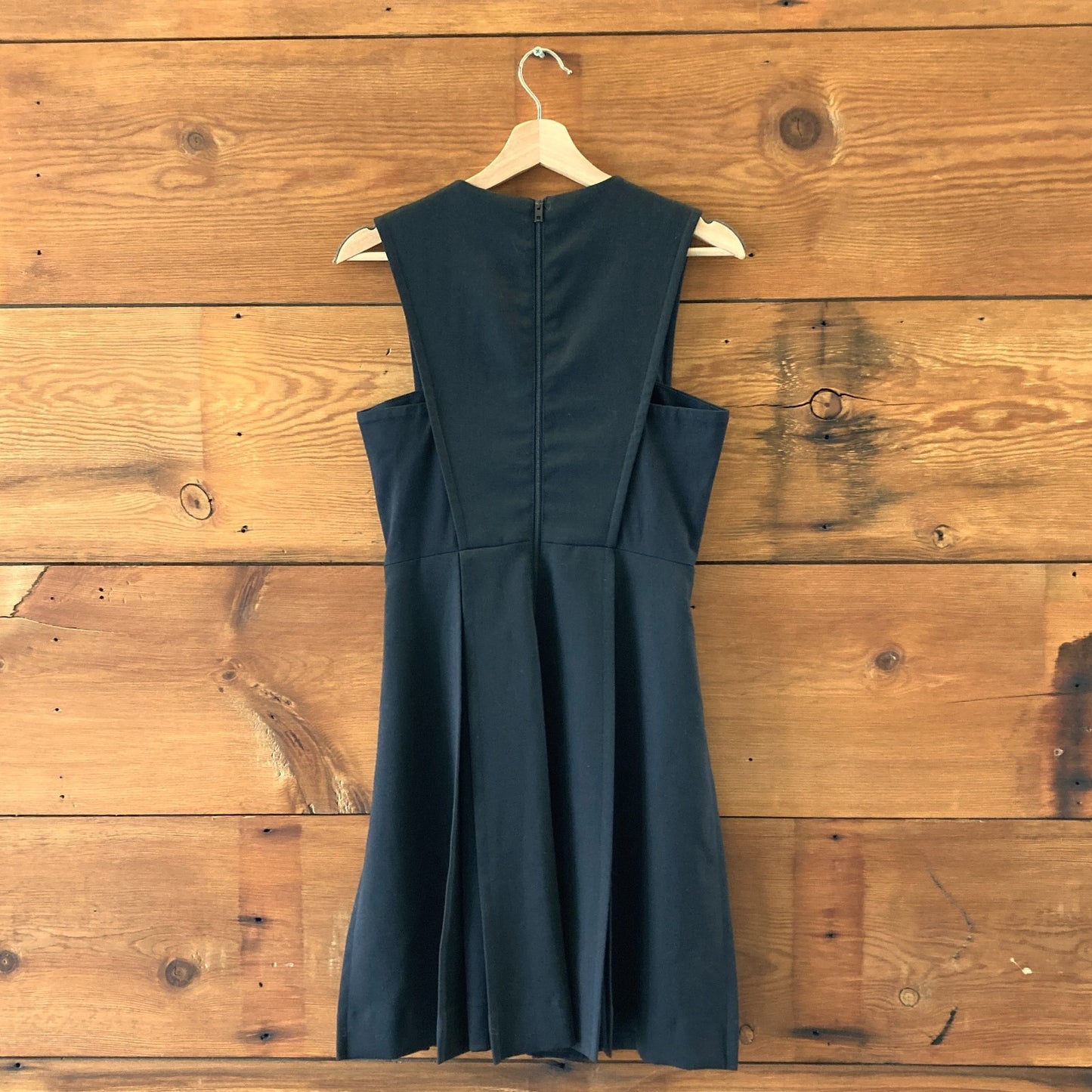 Rag & Bone Black Sleeveless Wool Pleated Back Zip Dress - Size 2 - 0519SM