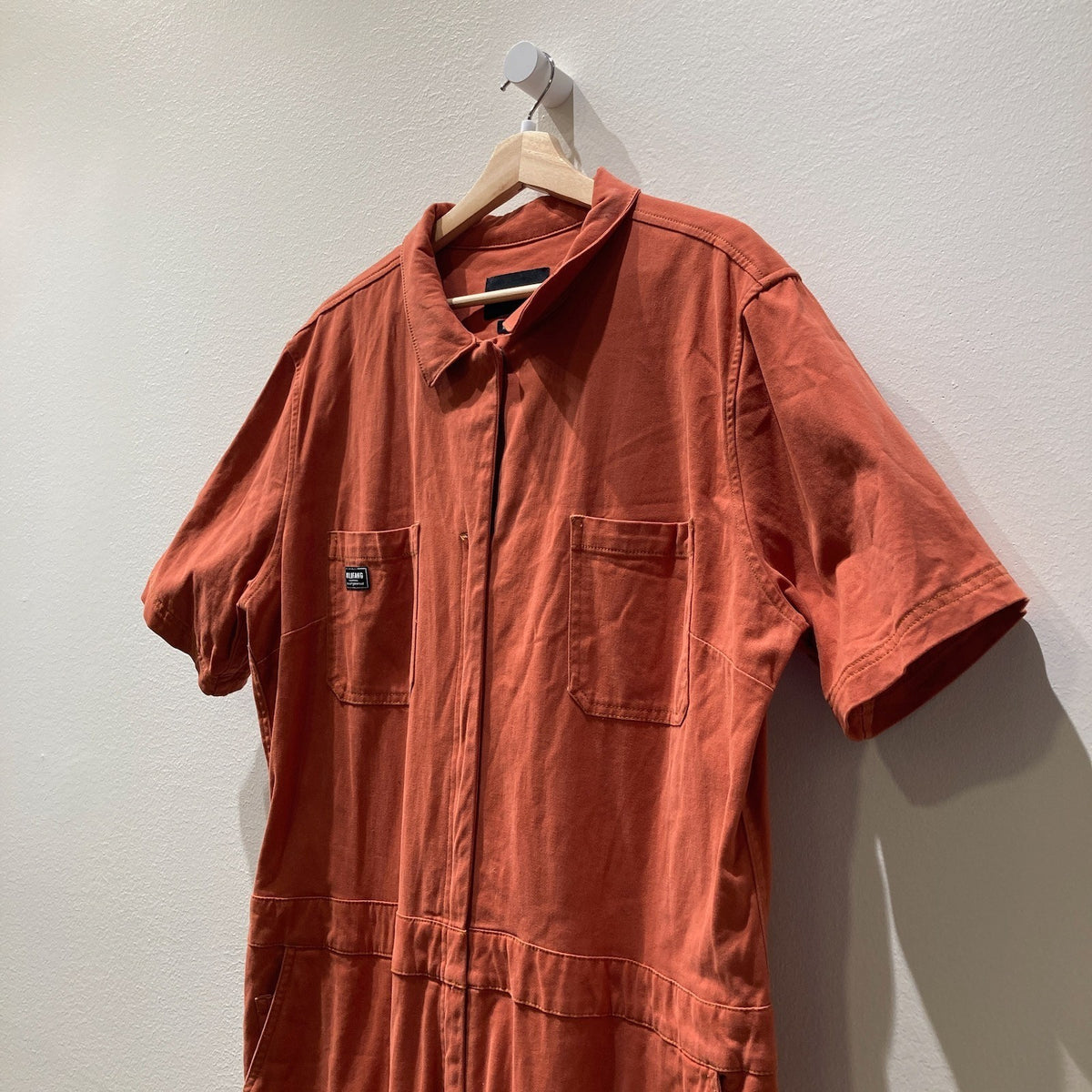 Wildfang Orange Short Sleeve Essential Coverall Jumpsuit - Size XXL - 0530JF