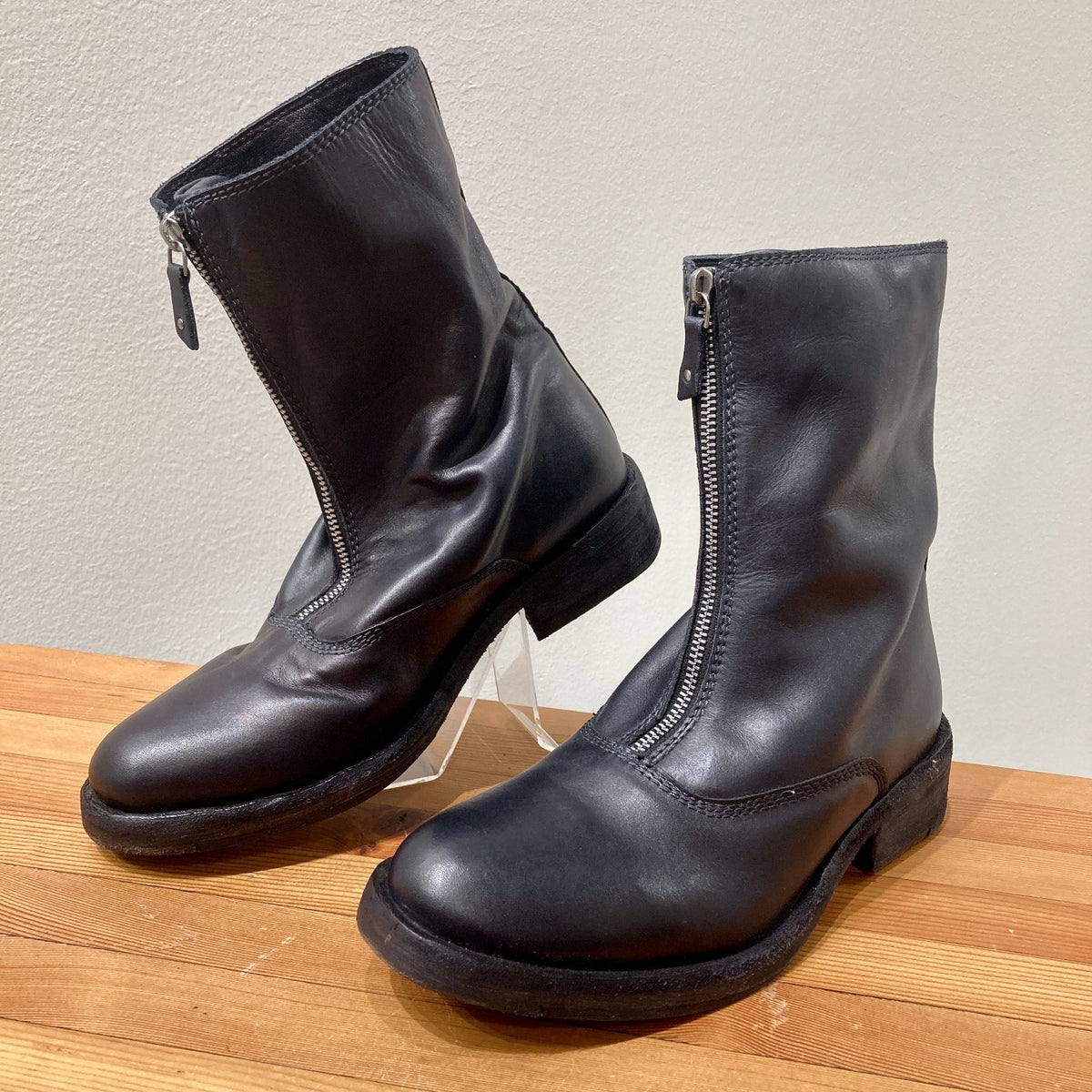 Free People $198 Black Zip Up Santa Fe Boots - Size 38 / 8 - w/ Box - 1122CT