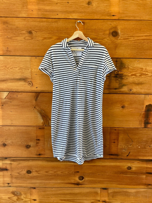 Frank & Eileen Striped Navy & White Lauren Polo Dress - Size M - 0222ME