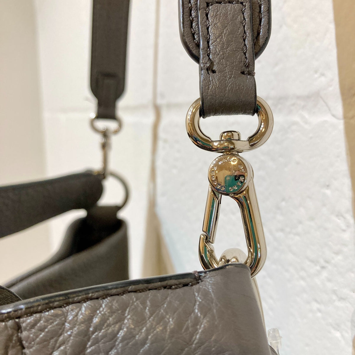 Marc by Marc Jacobs Grey Pebbled Leather Classic Q HIllier Hobo Bag - 0905SC