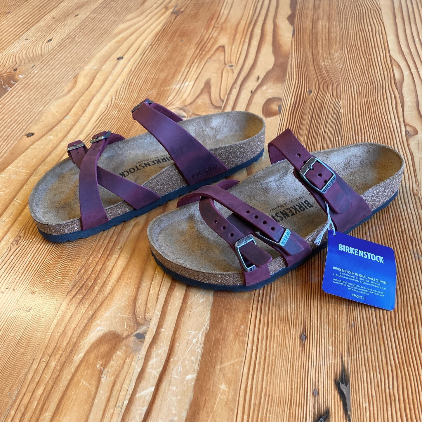 38 / 7.5 - Birkenstock Zinfandel Leather Franca Sandals Shoes NEW w/ Box 0205SF