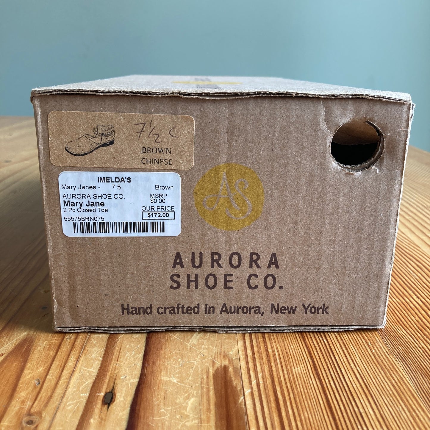 Aurora Brown NEW $172 Closed Toe Mary Jane Shoes w/ Box - 0718MS