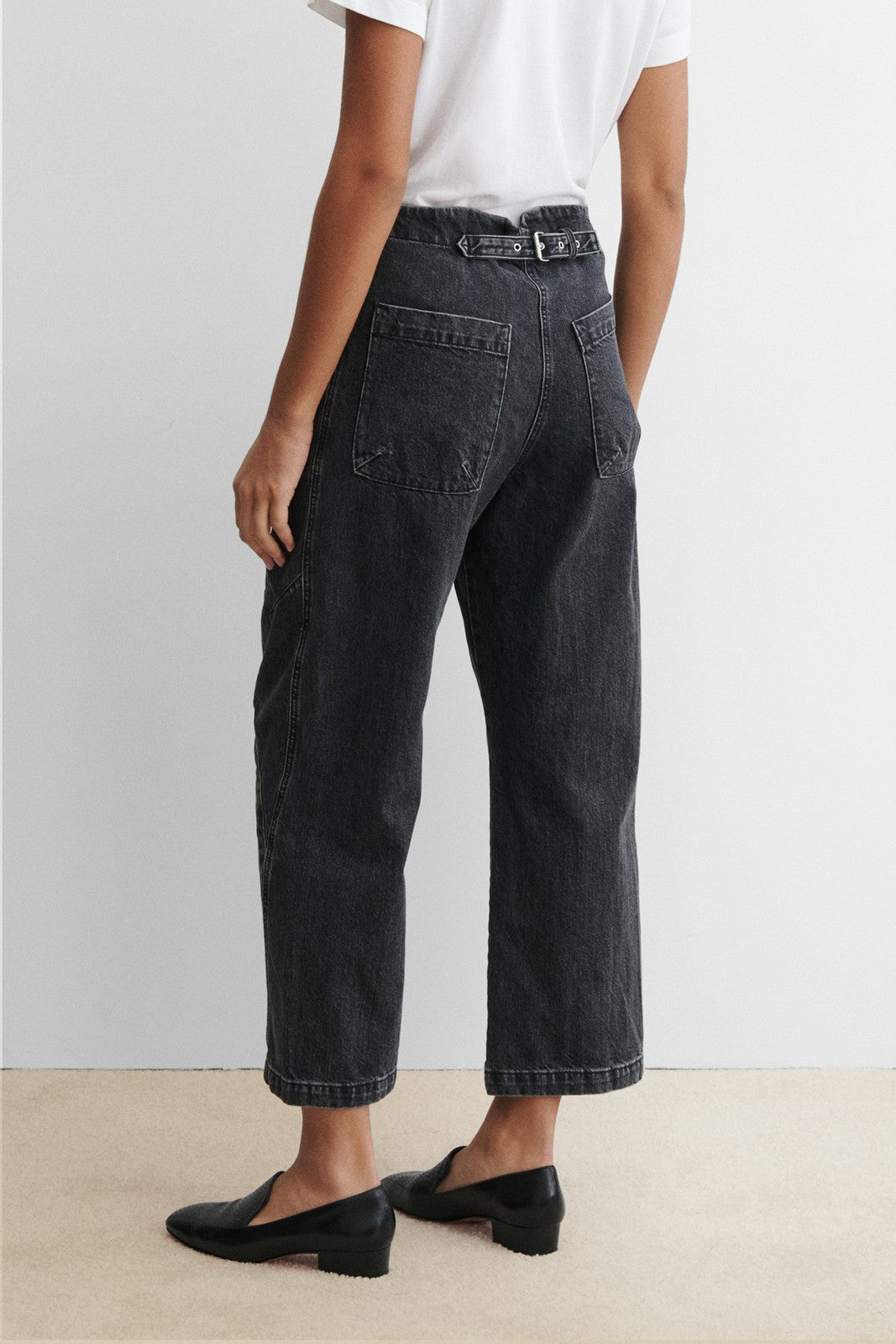 Rachel Comey Black Wash Barrel Leg Button Fly Elkin Jeans - Size 6 - 0204MP
