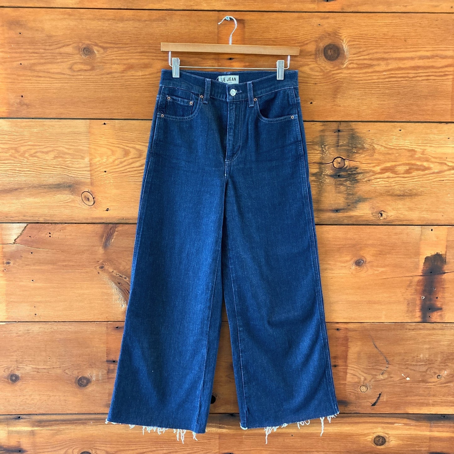 Le Jean Dark Wash Wide Leg Womens Jeans - Size 26 - 1129SL