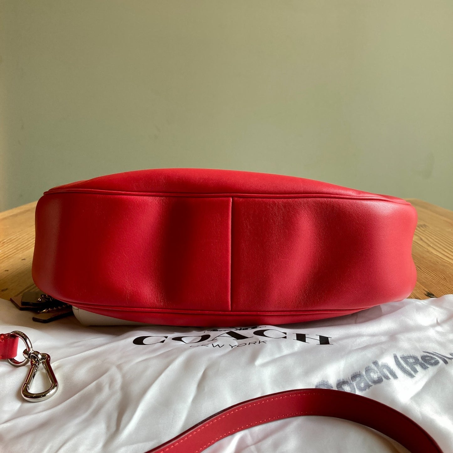 Coach NEW Red Leather Nomad Hobo Shoulder Bag Purse - 0731LR