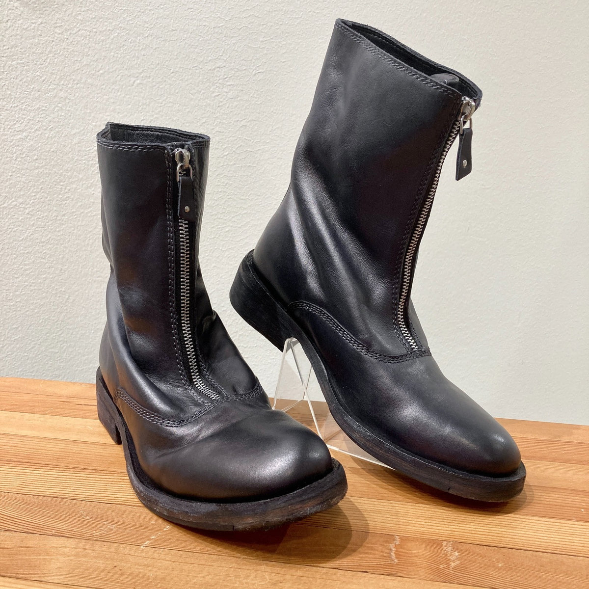 Free People $198 Black Zip Up Santa Fe Boots - Size 38 / 8 - w/ Box - 1122CT