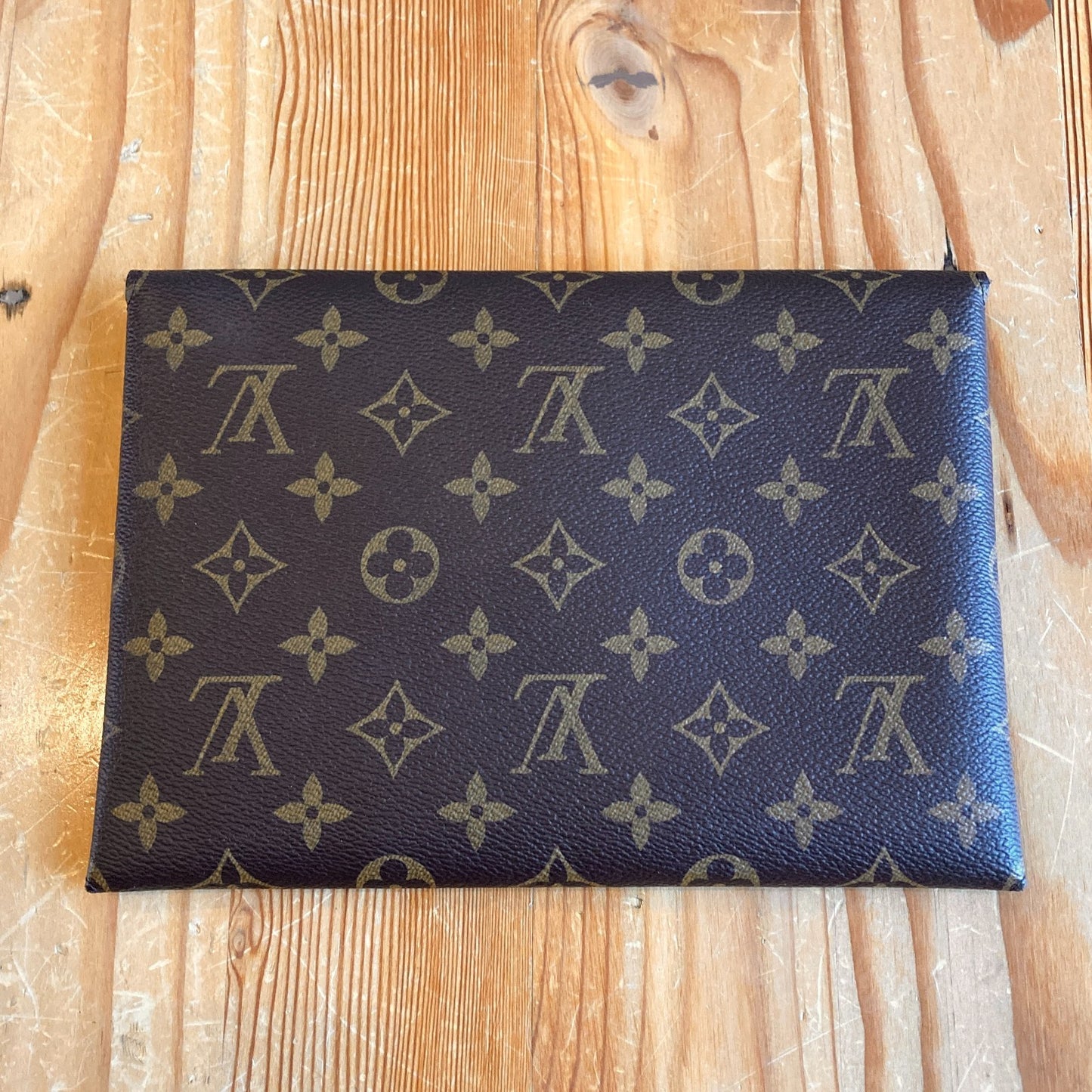 Louis Vuitton Monogram Coated Canvas Pochette Kirigami Rose Large Wallet 0222JL