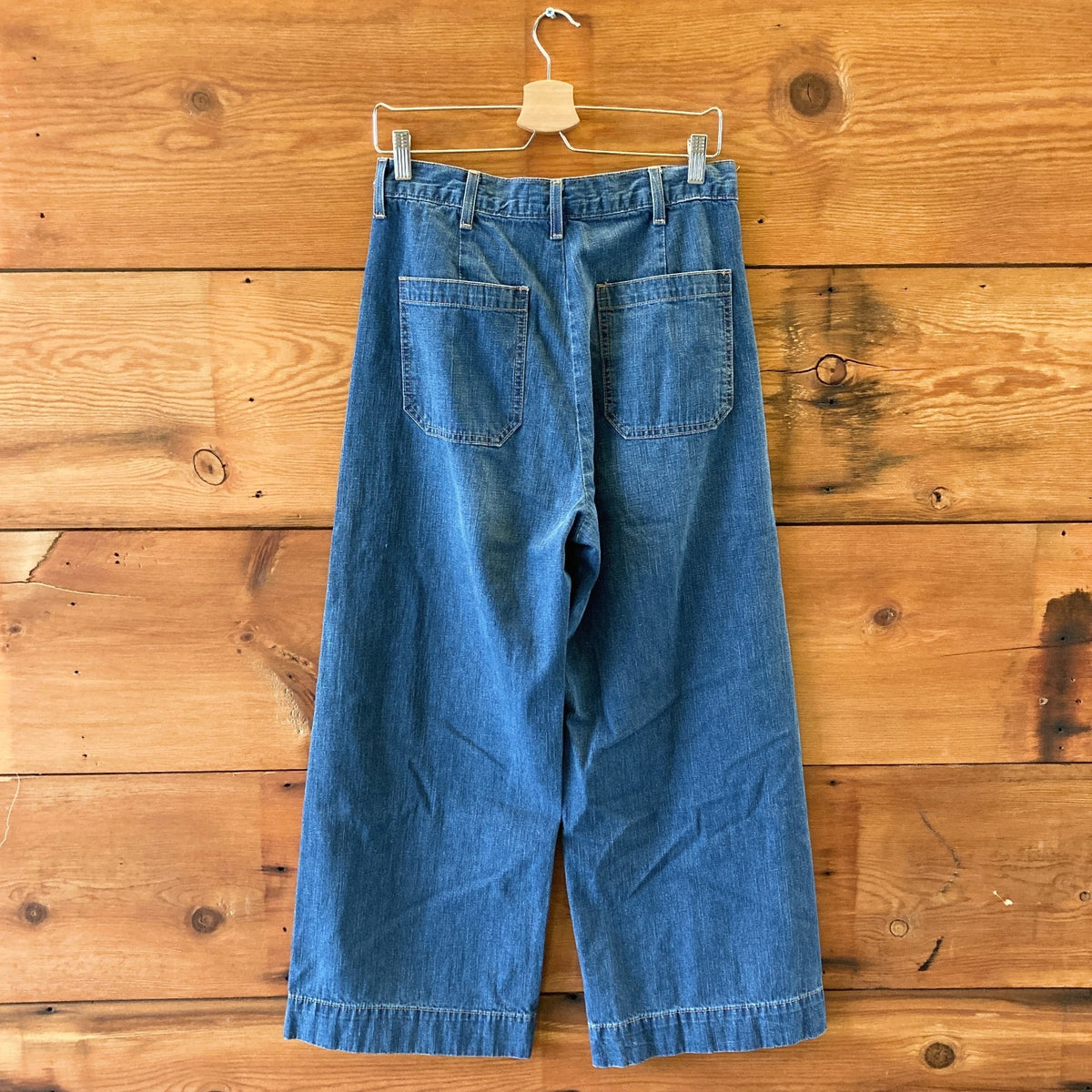 THE GREAT. Seafair Wide Leg High Rise Denim Blue Jeans - Size 29 - 0715MW