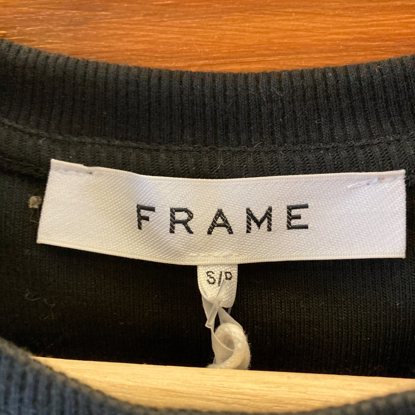 Frame Black NEW Frayed Sleeveless Wash & Go Silk Top - Size S - 0423MR