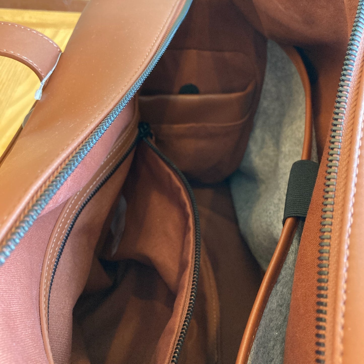 Monos $260 Brown Vegan Leather Metro Duffle Travel Gym Bag - NEW - 1122KP
