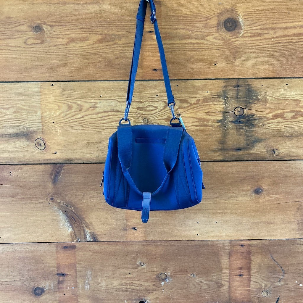 Dagne Dover Navy Blue London Carryall Zip Top Small Travel Bag  - 0426CR