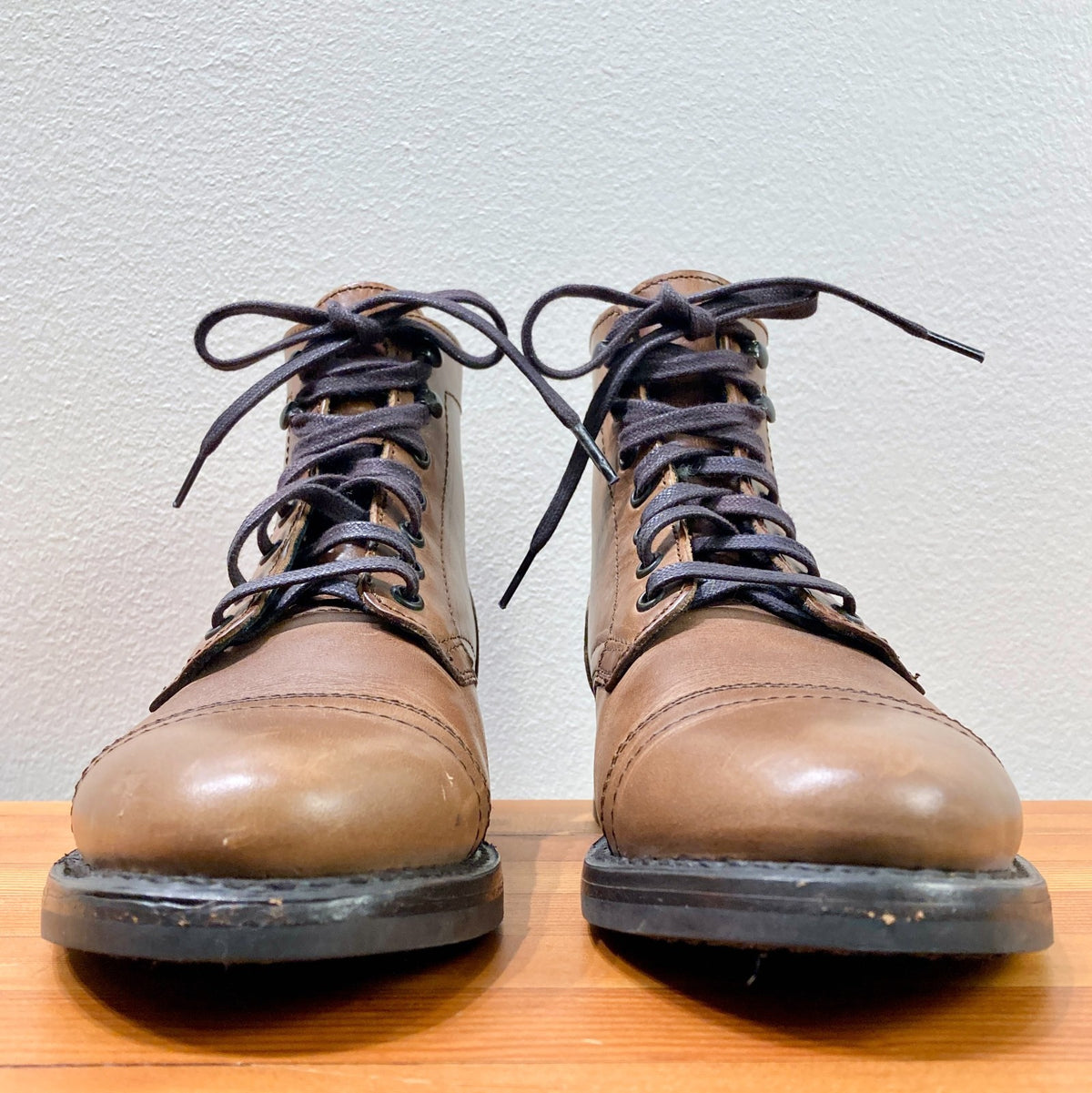 Thursday $198 Whiskey Brown Leather Captain Lace Up Boots - Size 7 - 0106KL