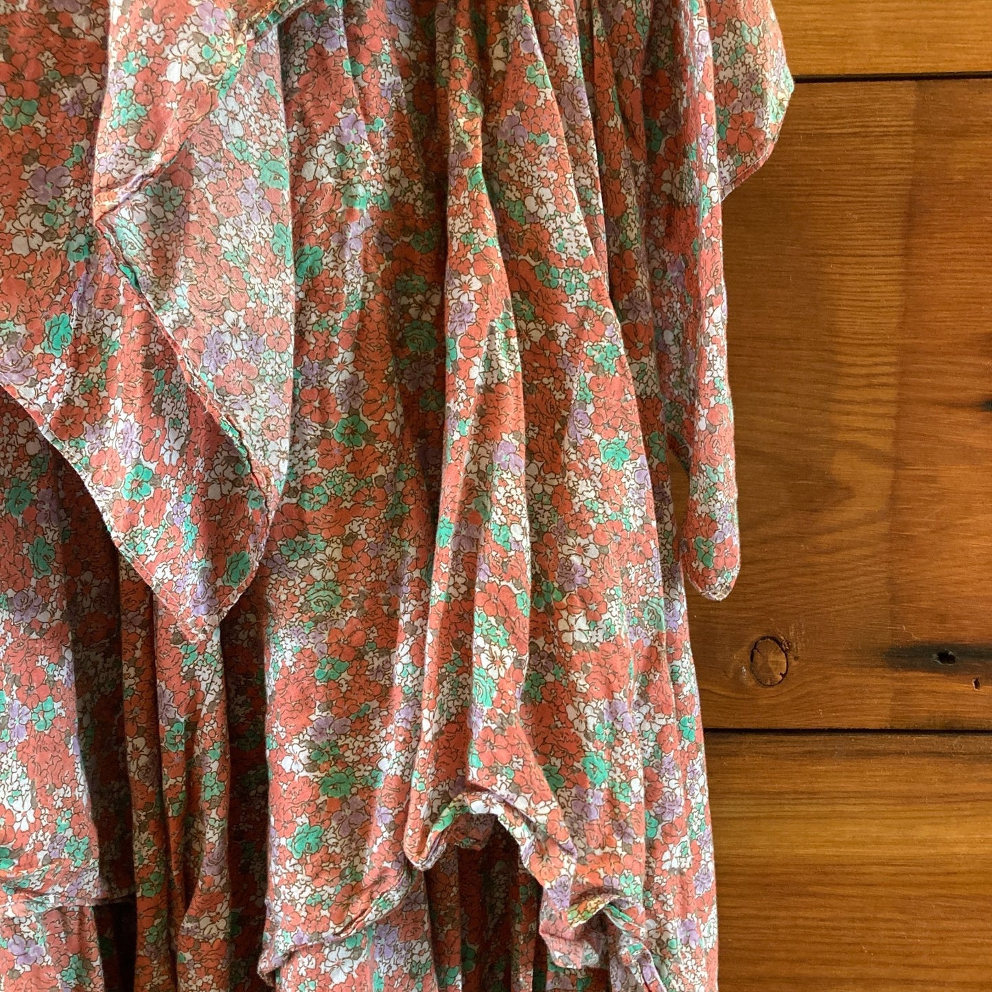 Love Binetti Pink Floral Sleeveless Tiered Summer Maxi Dress - Size S - 0411SZ