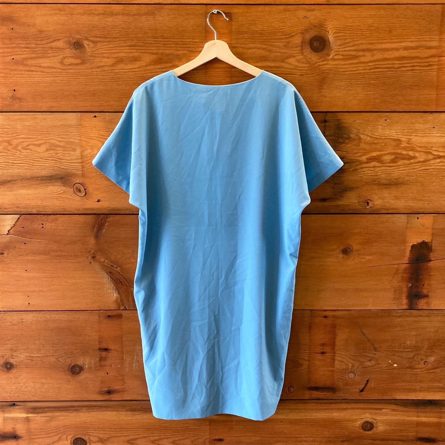 Cacharel Light Blue Short Sleeve V-Neck Shift Dress - Size M / L - 0813KW