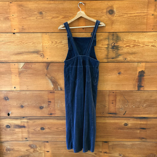 Lykke Wullf Navy Blue Corduroy Patch Pocket Overalls - Size S - 0312IG