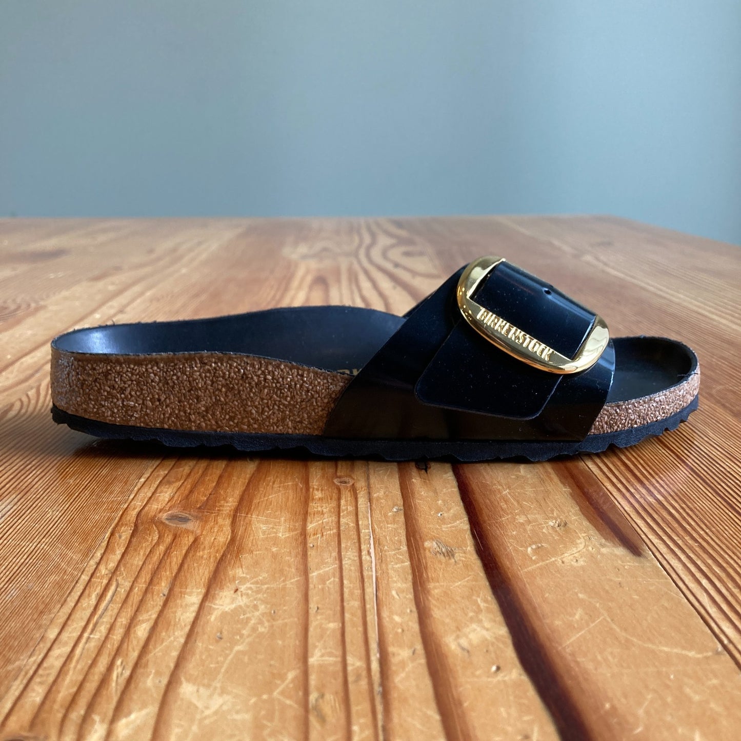 Birkenstock Black Big Buckle Madrid Sandals - 39 / 8.5 Narrow - NEW - 4427SC