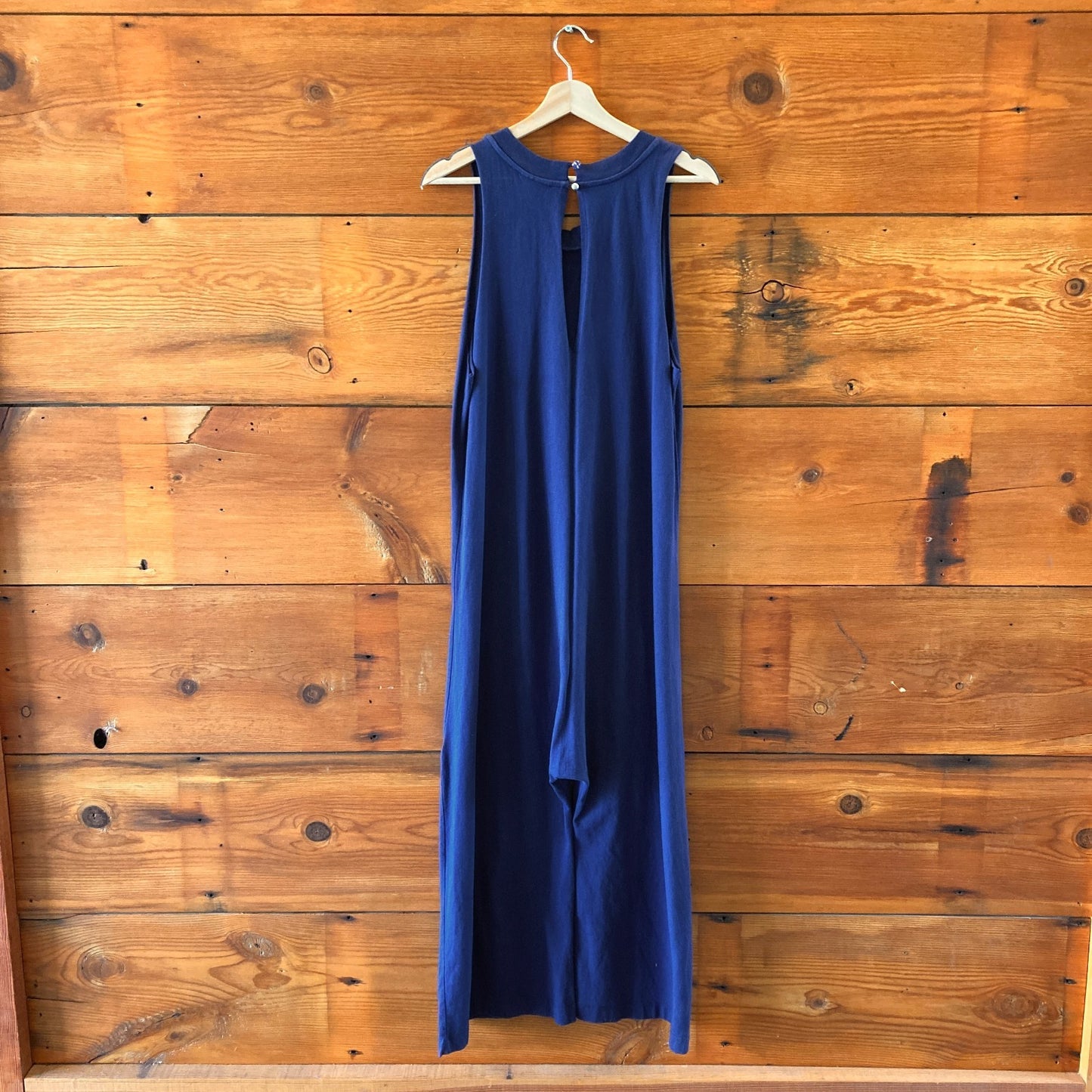 Farm Rio $148 Navy Blue Printed Nature Organic Cotton Jumpsuit - Size S - 1203TR
