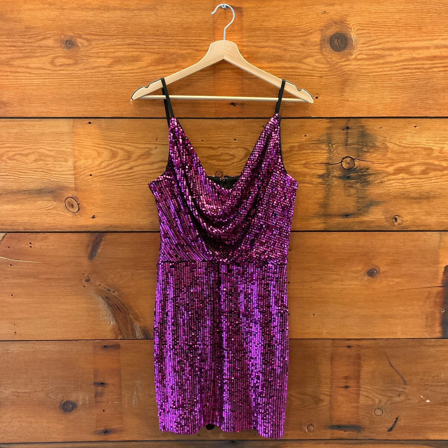 L - Dress the Population Pink Sequin Paloma Sleeveless Mini Dress 1110JS