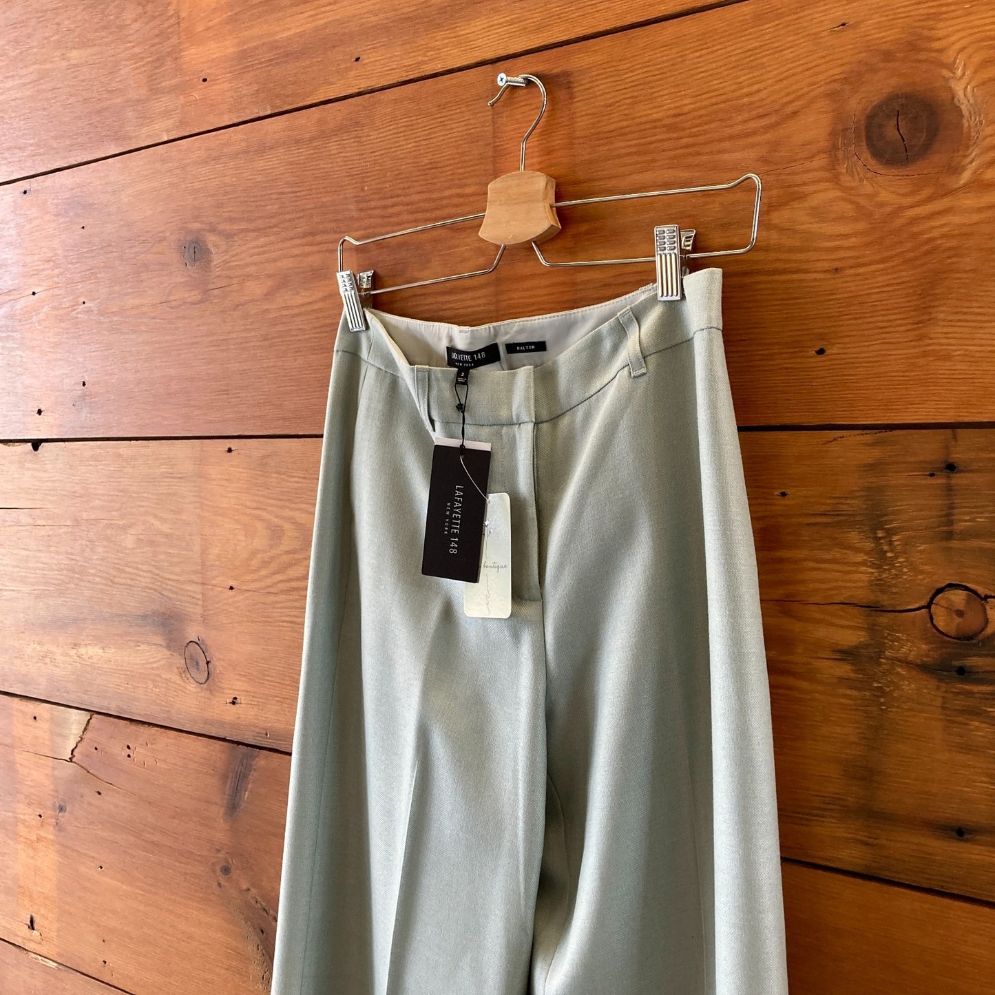 Lafayette 148 $498 Dewdrop Wilk Wool Blend Trouser Pants - Size 2 - NEW - 1122KP