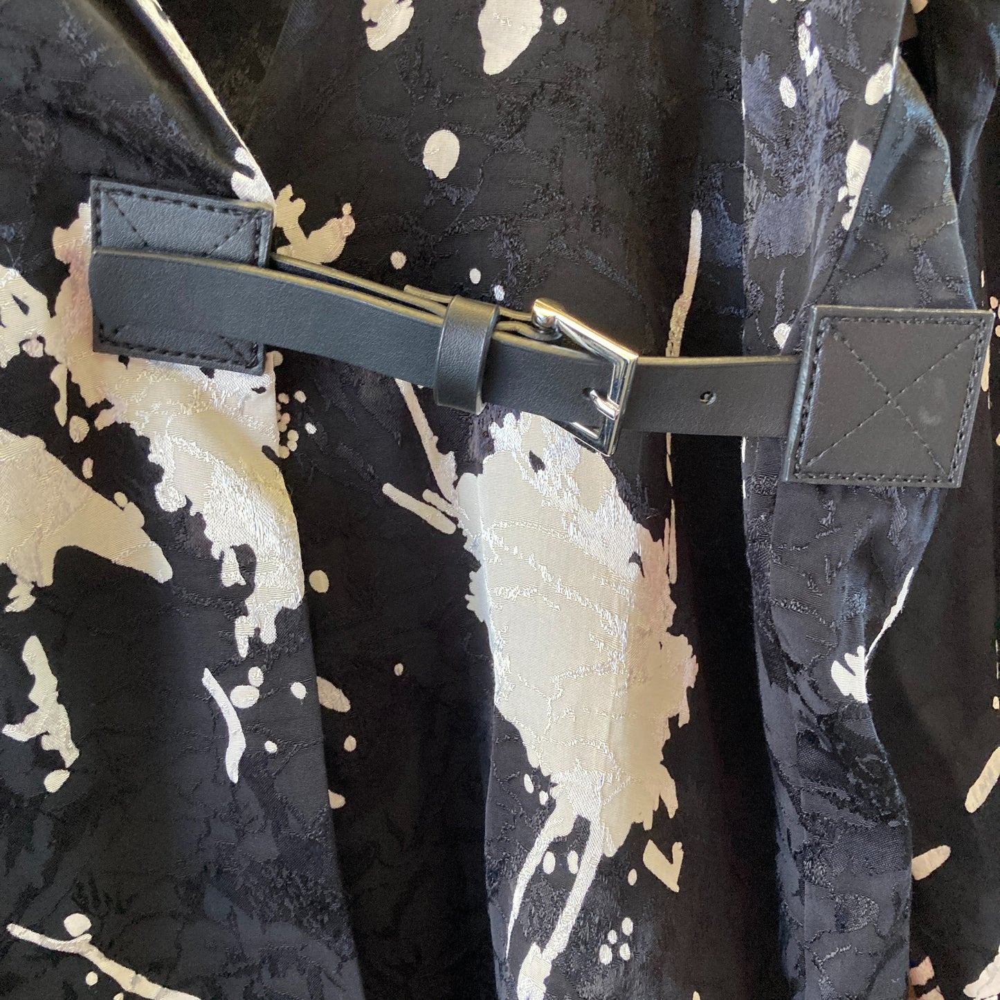 Nocturne Black & White Printed Wrap Jacket - Size 38 / M - 1016LD