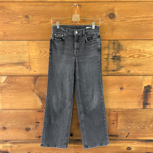 AYR Faded Black High Rise Wide Straight Leg Jeans - Size 26 S - 1015KT$138