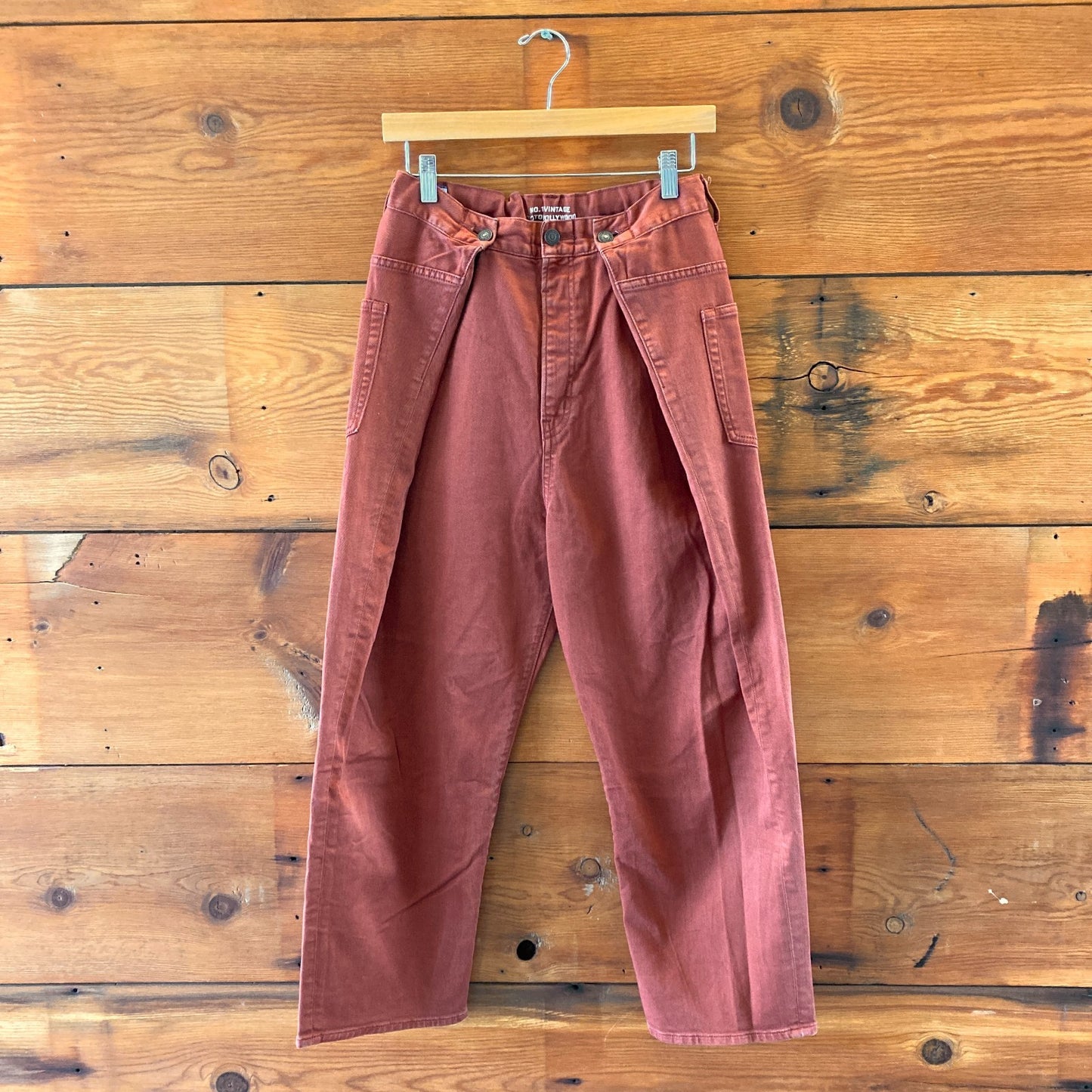 6 - Go To Hollywood $250 Dark Rust Red Barrel Leg No 1 Pants 1229MR