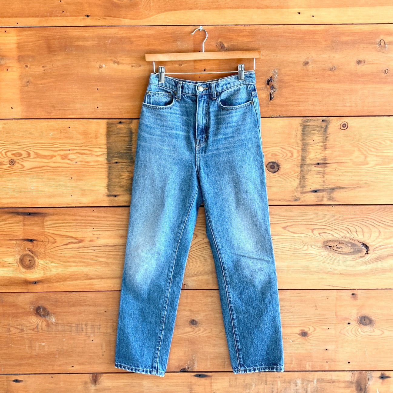 24 - The Great. Medium Wash Straight Leg High Rise Womens Jeans 0420AM