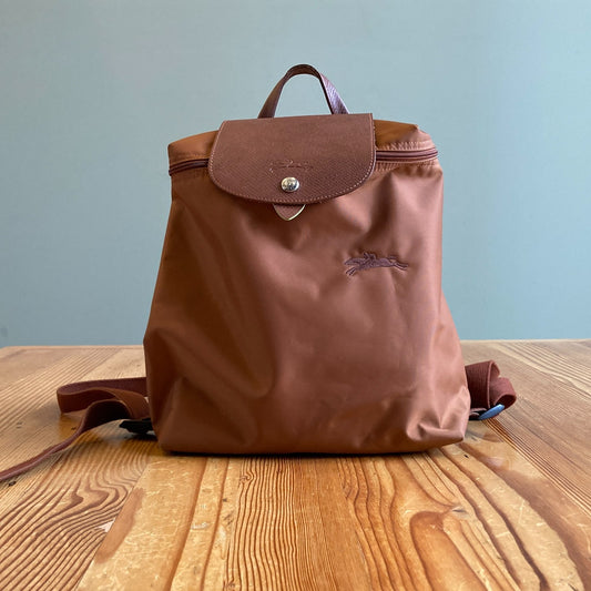 Longchamp Mini Le Pliage Green Recycled Canvas Backpack 0818LS