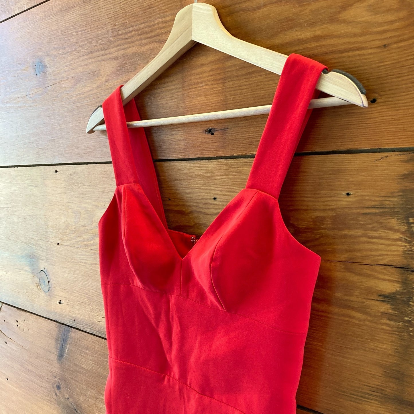 Amanda Uprichard Red V-Neck Mini Slit Front Dress - Size P / XS - 1112MH