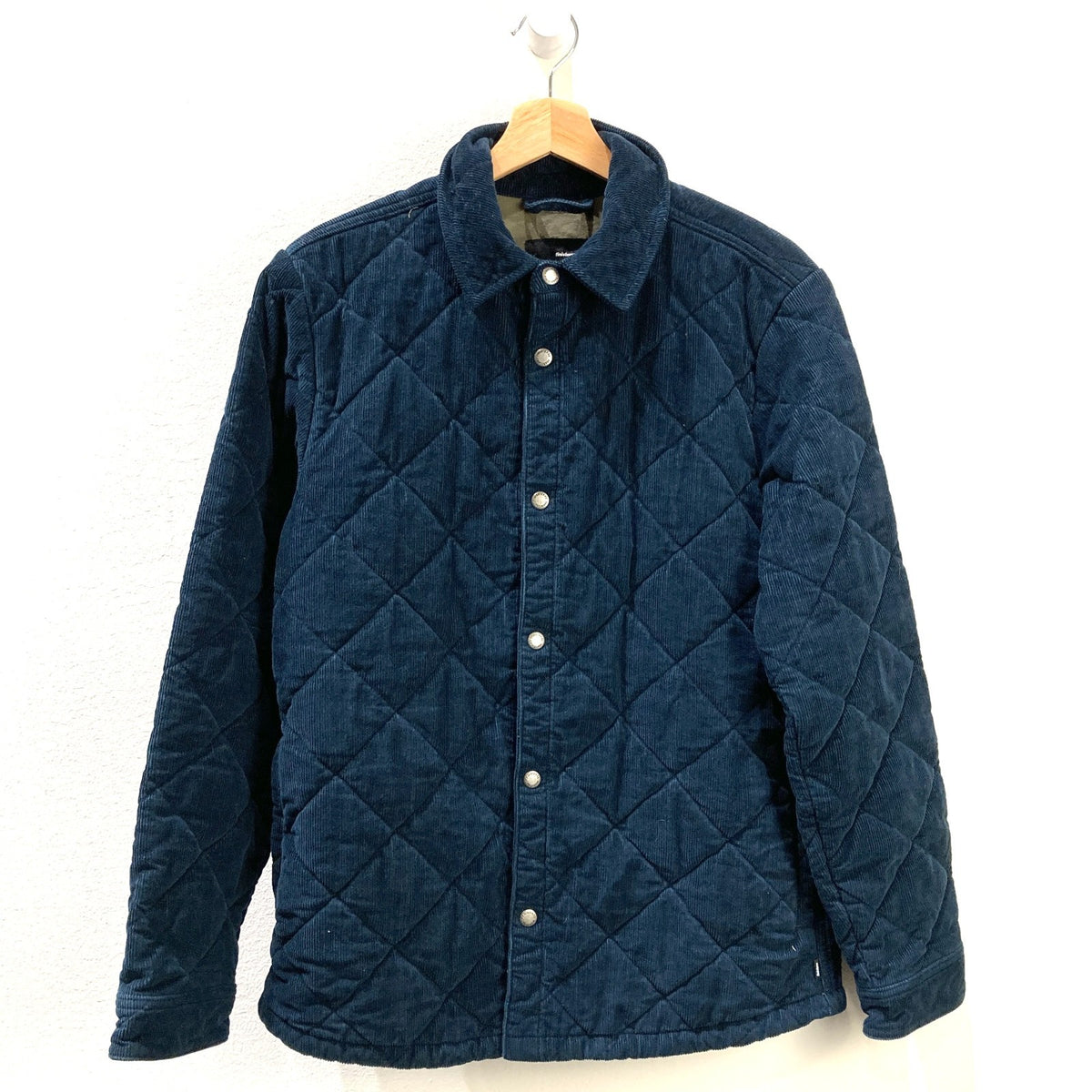 Finisterre Blue Corduroy Rockall Quilted Overshirt Jacket - Size XS - 0312IG