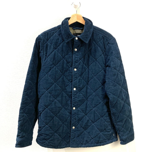 Finisterre Blue Corduroy Rockall Quilted Overshirt Jacket - Size XS - 0312IG