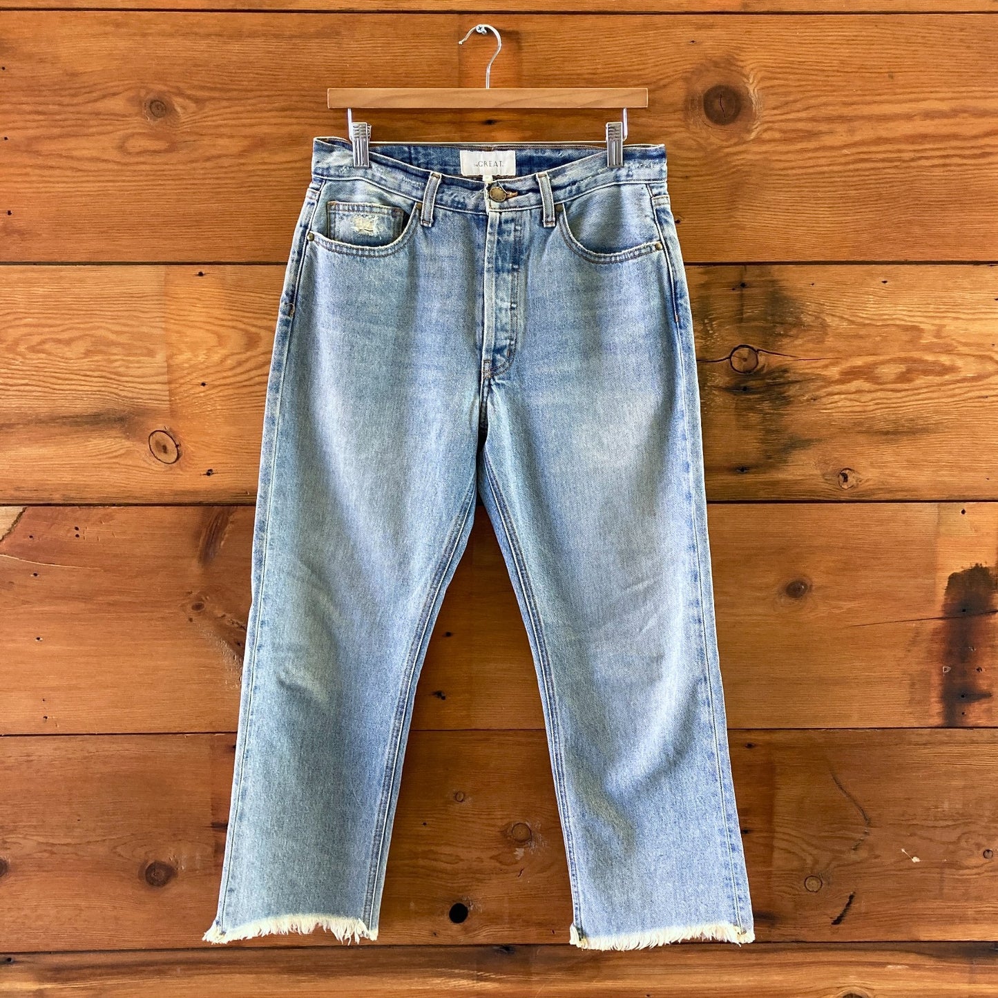 The Great. The Wayne Button Fly Kentucky Wash Straight Jeans - Size 27 - 1103ES