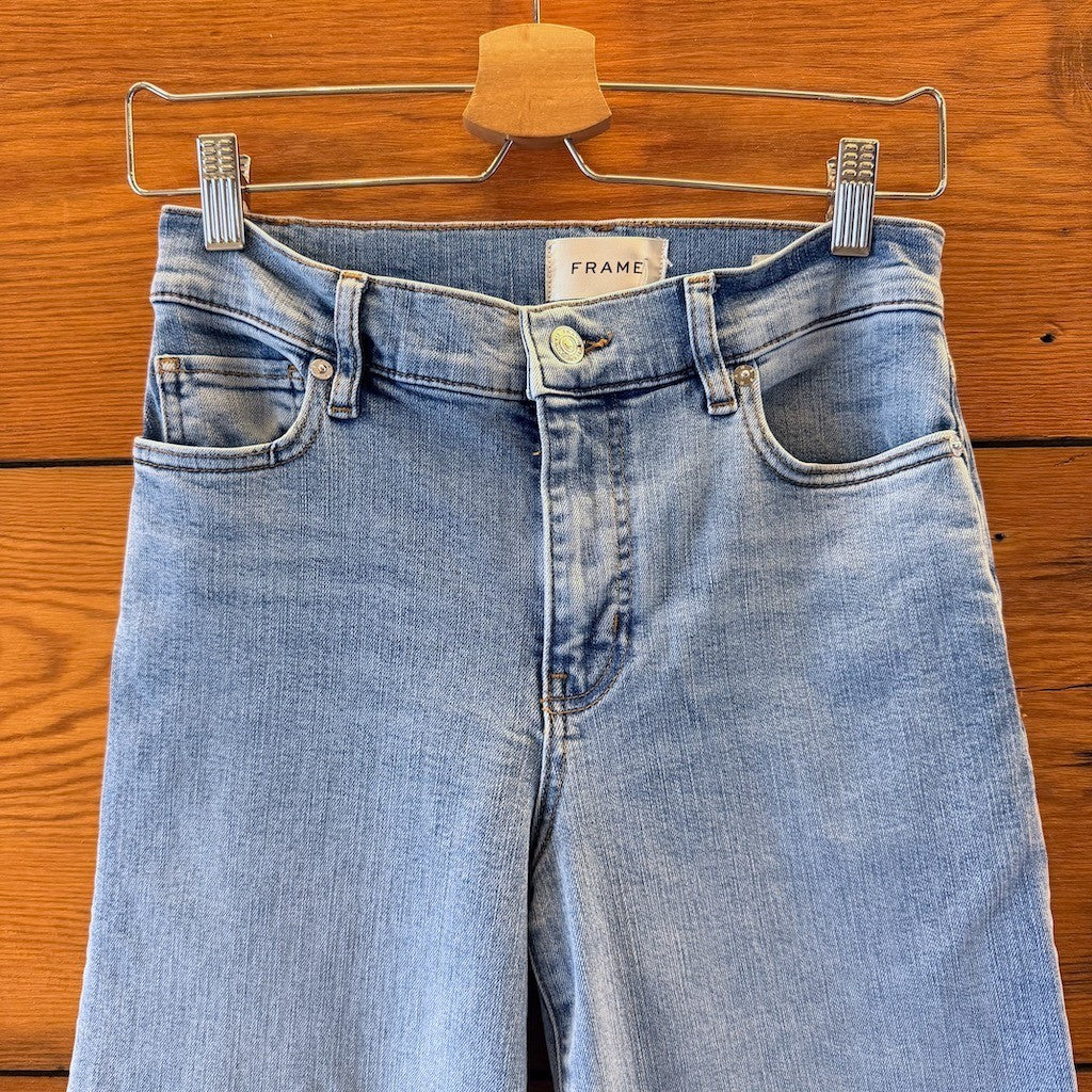 Frame Denim Le Palazzo Light Wash High Rise Wide Leg Jeans - Size 26 - 0628AC