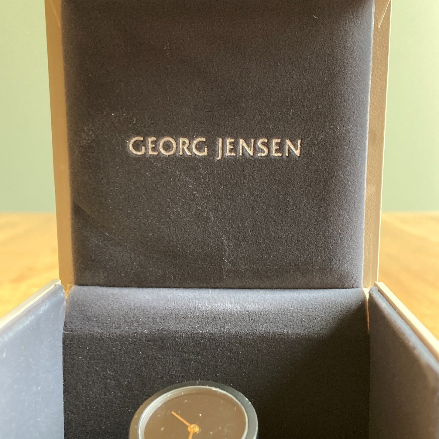 Georg Jensen $1960 Vivianna Black Torun 6 ATM 336 Watch w/ Box - Sz XS - 0209SB